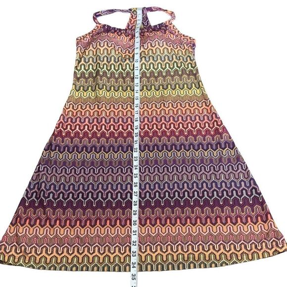 Prana Quinn Ibiza Raspberry Rainbow Halter Strap Athleisure Dress SMALL - Picture 14 of 15
